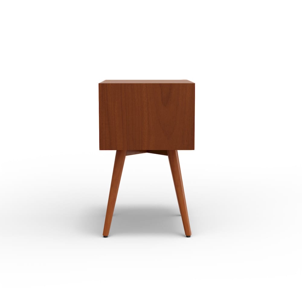 Alpine Furniture - Flynn Small Nightstand, Acorn & White - 999-32 view 2