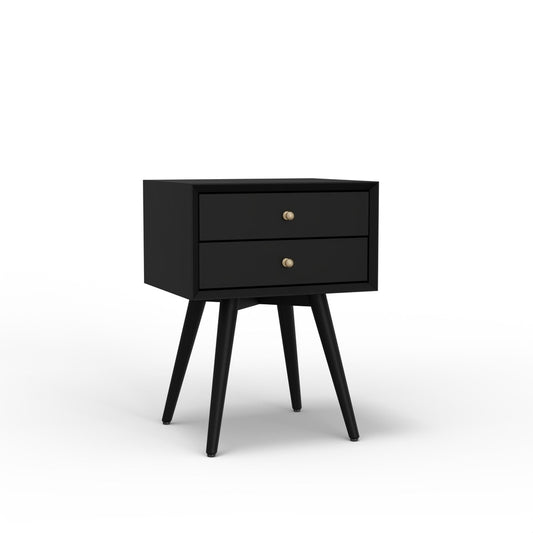 Alpine Furniture - Flynn Small Nightstand, Black - 966BLK-32 view 1