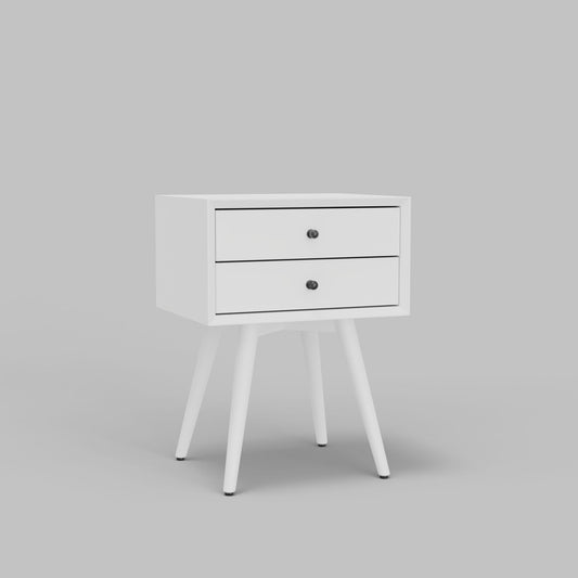 Alpine Furniture - Flynn Small Nightstand, White - 966-W-32 view 1