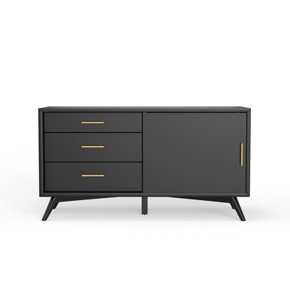 Alpine Furniture - Flynn Small TV Console, Black - 966BLK-15 view 2