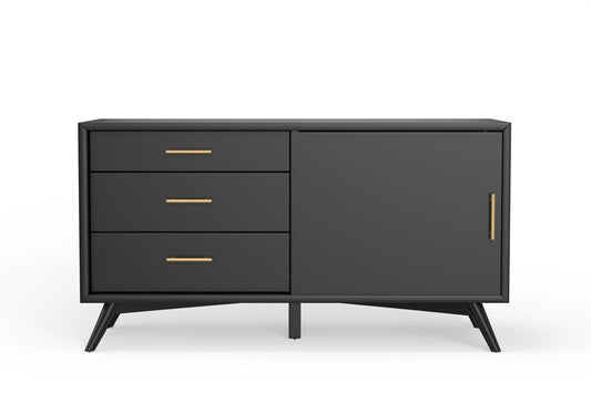Alpine Furniture - Flynn Small TV Console, Black - 966BLK-15 veiw 1