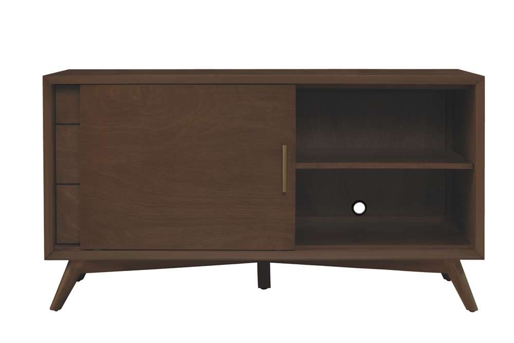 Alpine Furniture - Flynn Small TV Console, Walnut - 966WAL-15 veiw 4