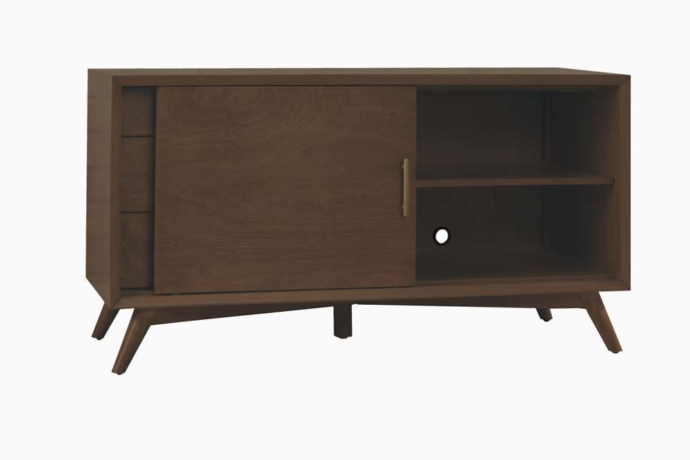 Alpine Furniture - Flynn Small TV Console, Walnut - 966WAL-15 veiw 5
