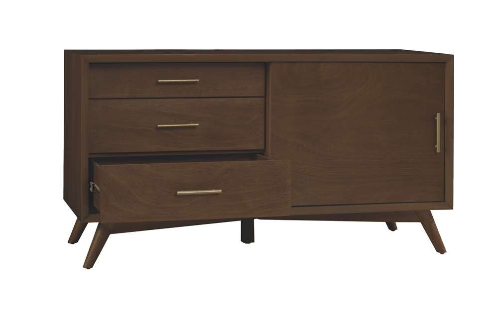 Alpine Furniture - Flynn Small TV Console, Walnut - 966WAL-15 veiw 6