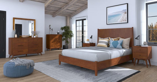 Alpine Furniture - Flynn Standard King Platform Bed, Acorn - 766-07EK view 2