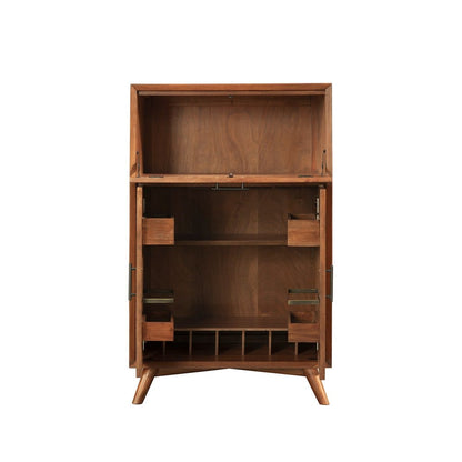 Alpine Furniture - Flynn Large Bar Cabinet w/Drop Down Tray, Acorn - 966-16 view 3