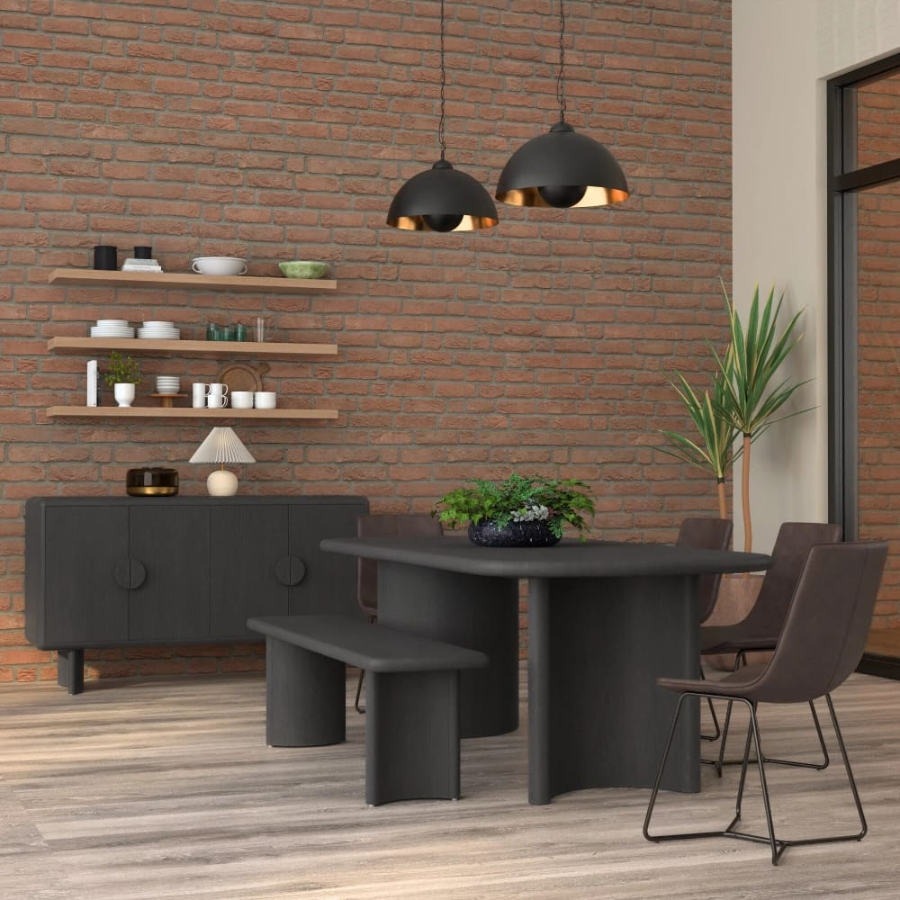 Alpine Furniture - Gabrielle Bench, Black - 4225BLK-03 view 8