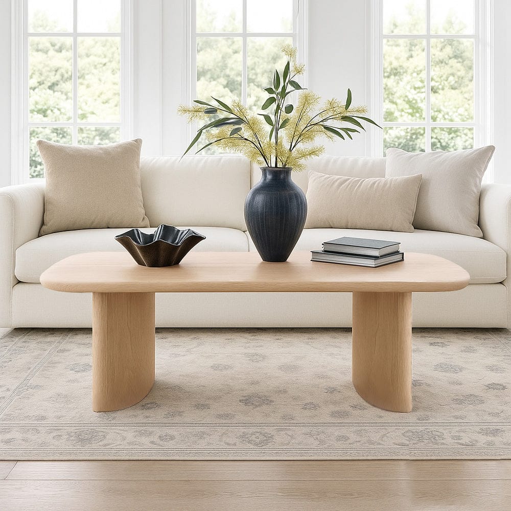 Alpine Furniture - Gabrielle Coffee Table, Light Oak - 4225-61 view 7