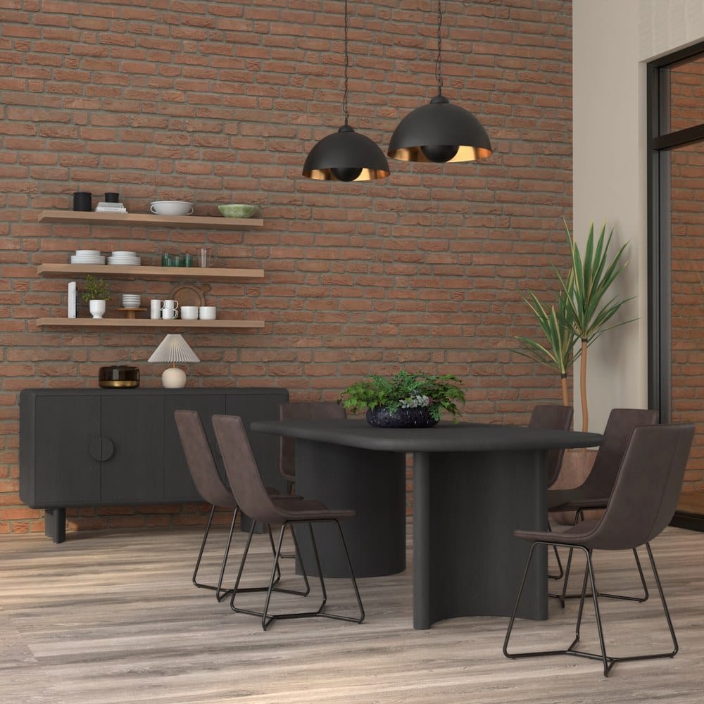 Alpine Furniture - Gabrielle Dining Table, Black - 4225BLK-01 view 7