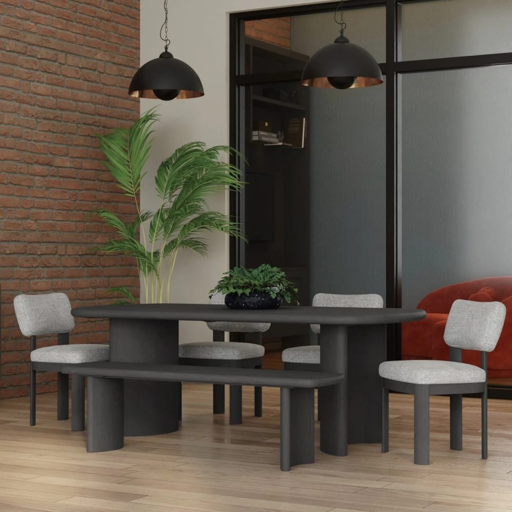 Alpine Furniture - Gabrielle Dining Table, Black - 4225BLK-01 view 9