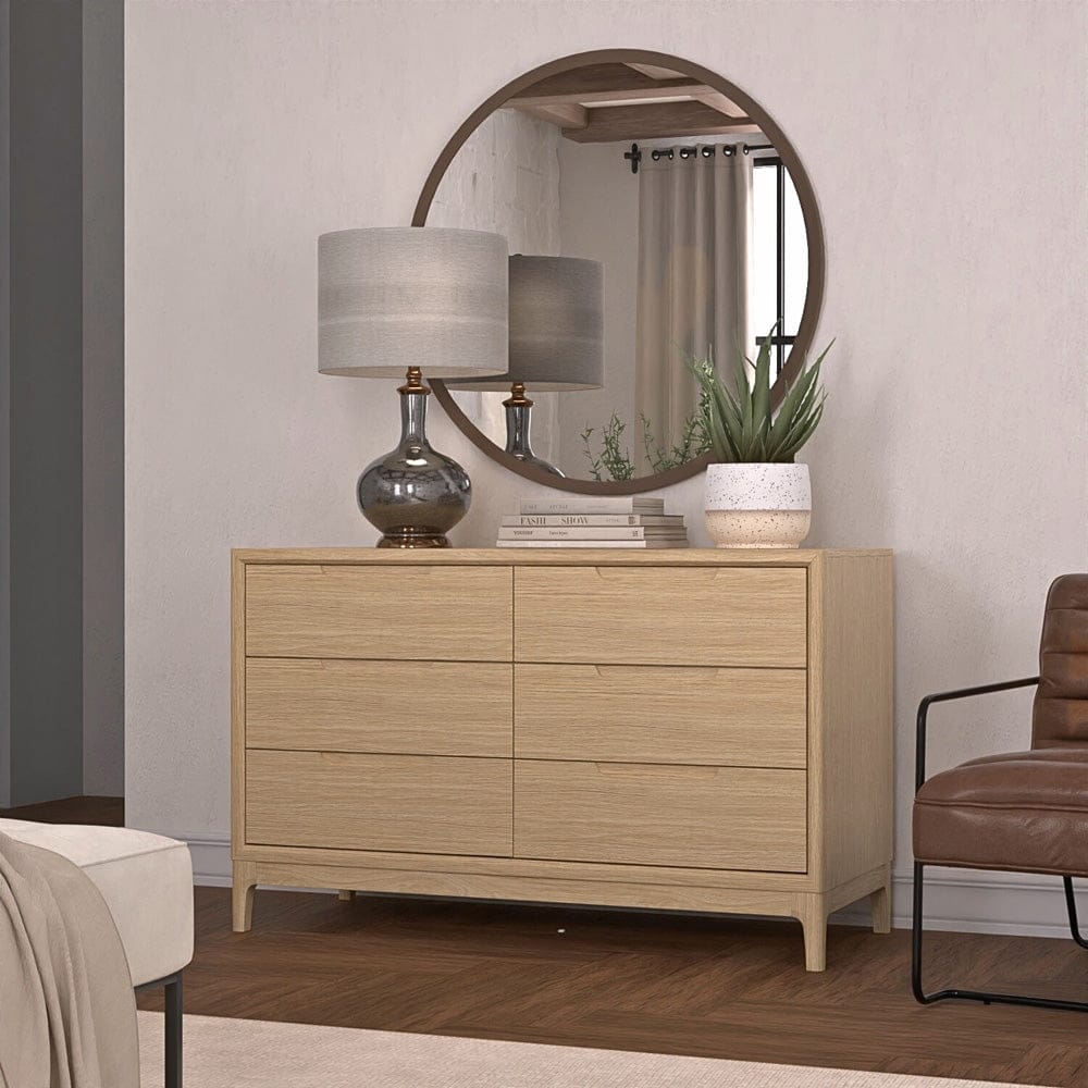 Alpine Furniture - June Dresser, Light Oak - 2359OAK-03 view 6