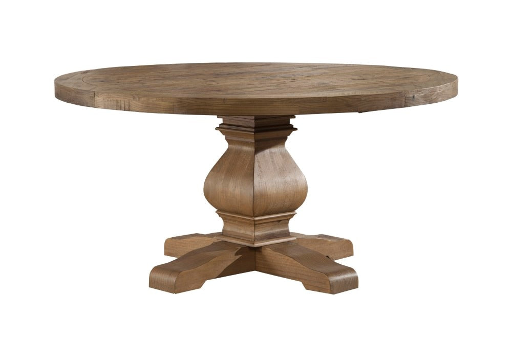 Alpine Furniture - Kensington Round Solid Pine Dining Table, Reclaimed Natural - 2668-25 veiw 1