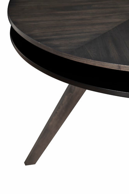 Alpine Furniture - Lennox Round Dining Table, Dark Tobacco - 5164-03 veiw 4