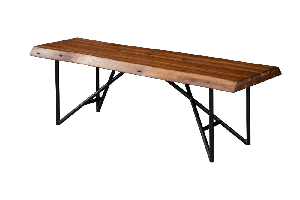 Alpine Furniture - Live Edge Bench, Light Walnut - 1968-33 veiw 1