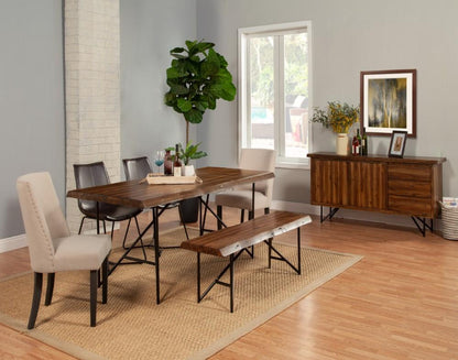 Alpine Furniture - Live Edge Bench, Light Walnut - 1968-33 veiw 2