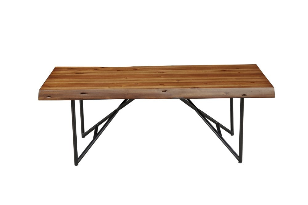 Alpine Furniture - Live Edge Coffee/Cocktail Table, Light Walnut - 1968-61 veiw 4