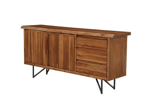 Alpine Furniture - Live Edge Server, Light Walnut - 1968-06 veiw 1