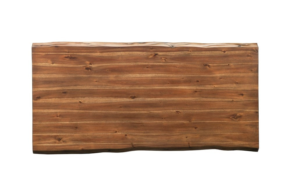 Alpine Furniture - Live Edge Solid Wood Dining Table, Light Walnut - 1968-01 veiw 3