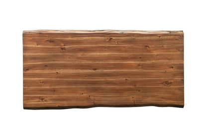 Alpine Furniture - Live Edge Solid Wood Dining Table, Light Walnut - 1968-01 veiw 3