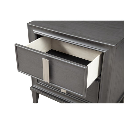 Alpine Furniture - Lorraine 2 Drawer Nightstand, Dark Grey - 8171-02 view 3