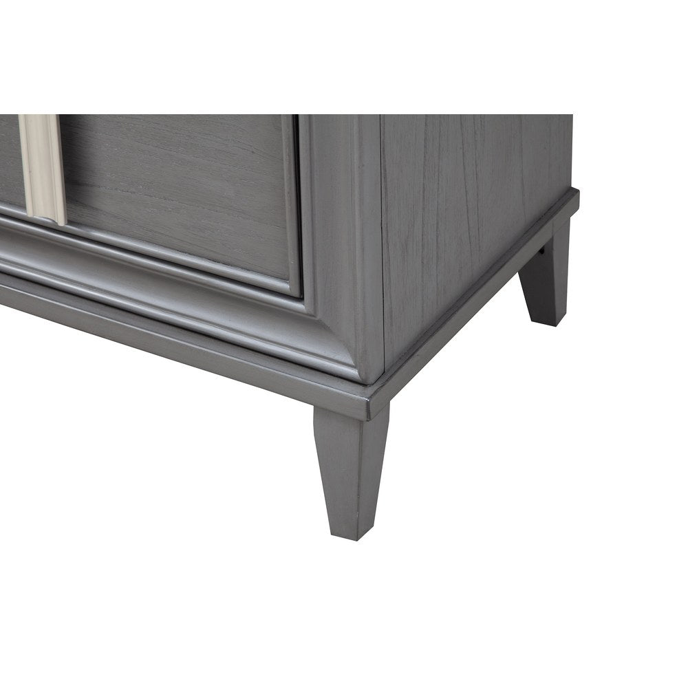 Alpine Furniture - Lorraine 2 Drawer Nightstand, Dark Grey - 8171-02 view 4