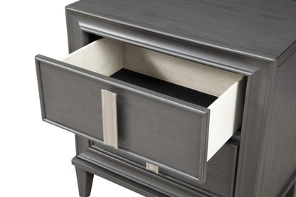 Alpine Furniture - Lorraine 2 Drawer Nightstand, Dark Grey - 8171-02 veiw 2