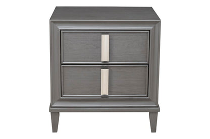 Alpine Furniture - Lorraine 2 Drawer Nightstand, Dark Grey - 8171-02 veiw 3
