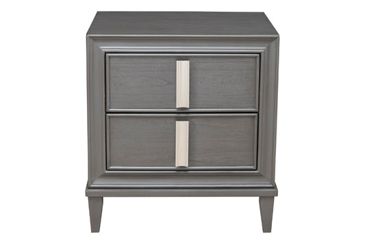 Alpine Furniture - Lorraine 2 Drawer Nightstand, Dark Grey - 8171-02 veiw 3