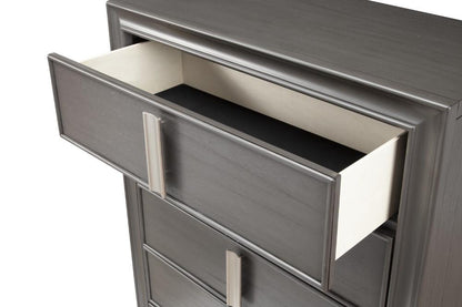 Alpine Furniture - Lorraine 5 Drawer Chest, Dark Grey - 8171-05 veiw 2