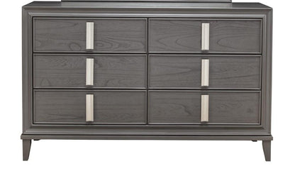 Alpine Furniture - Lorraine 6 Drawer Dresser, Dark Grey - 8171-03 veiw 1