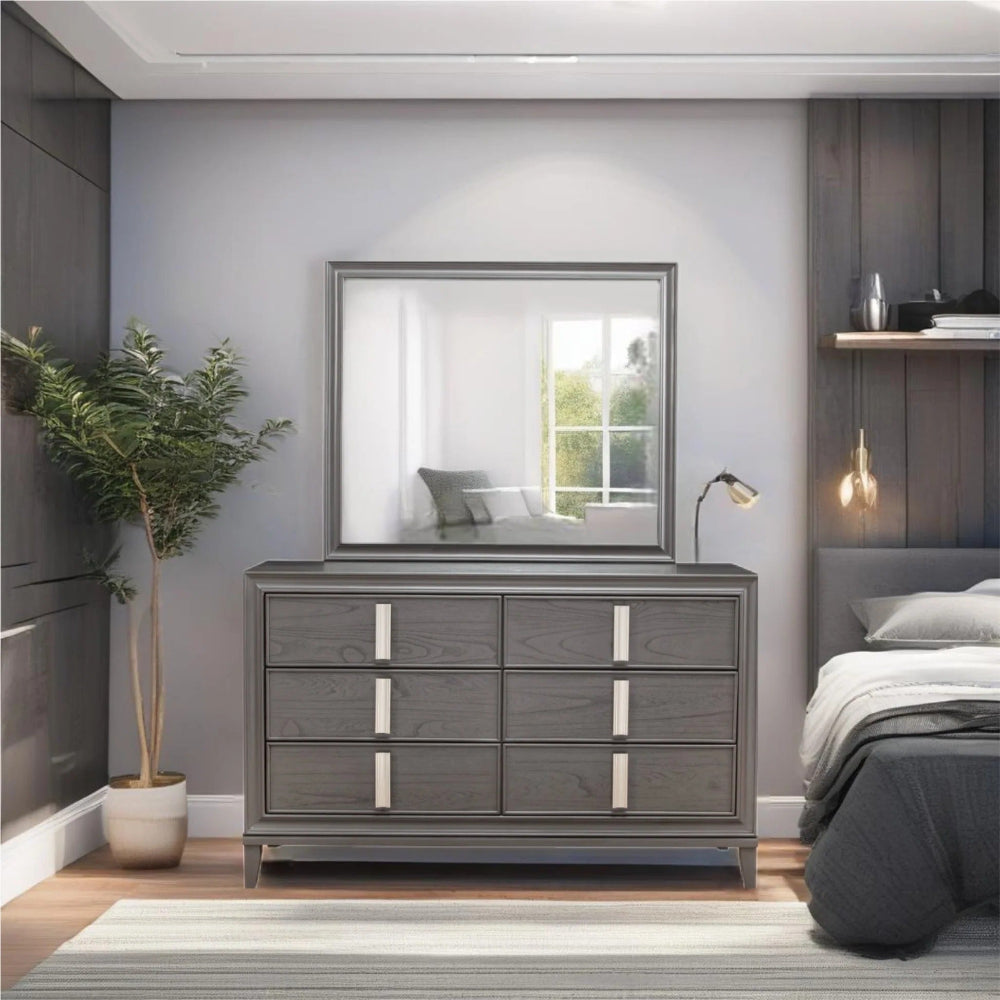 Alpine Furniture - Lorraine Mirror, Dark Grey - 8171-06 view 4
