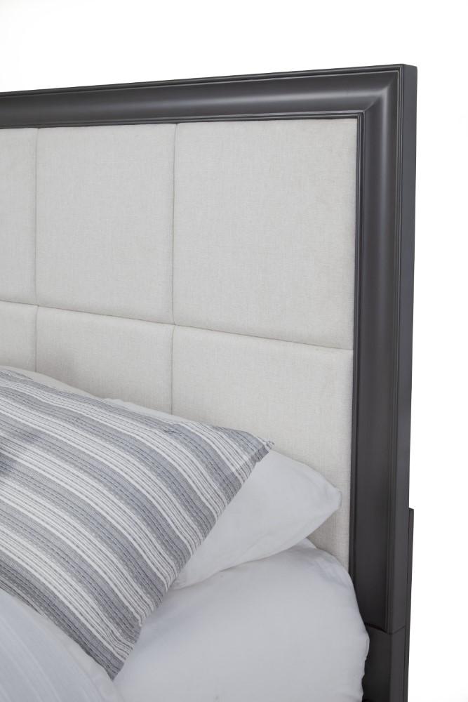 Alpine Furniture - Lorraine Queen Storage Footboard Platform Bed, Dark Grey - 8171-01Q veiw 3