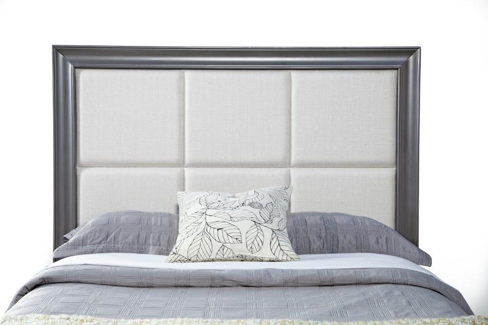 Alpine Furniture - Lorraine Queen Storage Footboard Platform Bed, Dark Grey - 8171-01Q veiw 6
