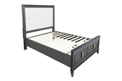 Alpine Furniture - Lorraine Standard King Storage Footboard Platform Bed, Dark Grey - 8171-07EK veiw 4
