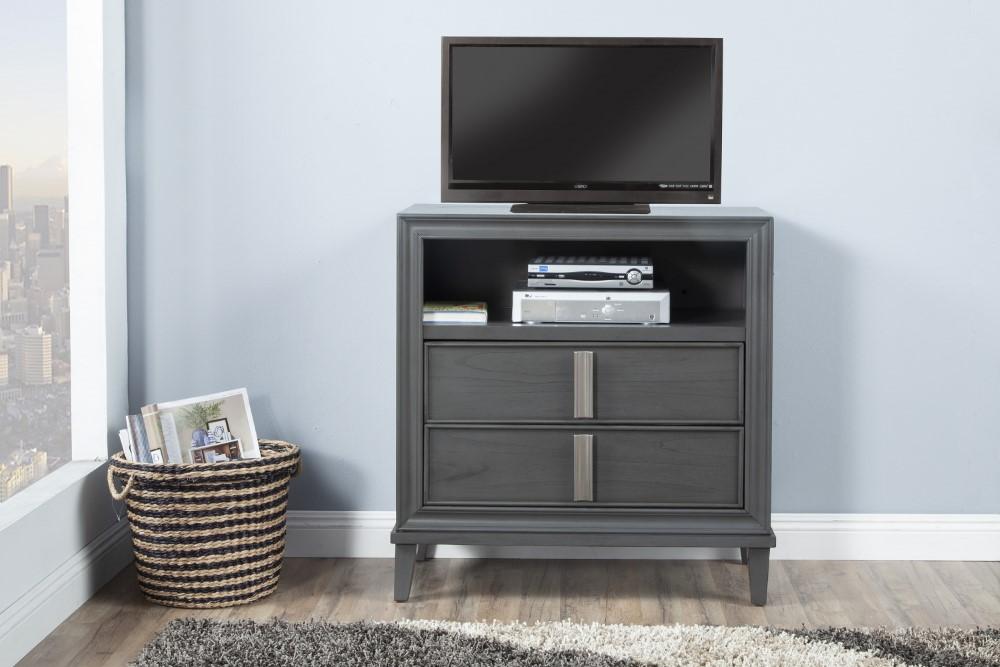 Alpine Furniture - Lorraine TV Media Chest, Dark Grey - 8171-11 veiw 3