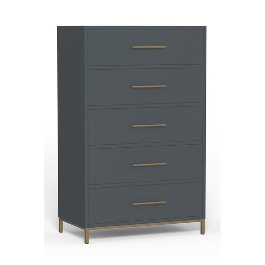 Alpine Furniture - Madelyn Five Drawer Chest, Slate Gray - 2010G-05 view 1
