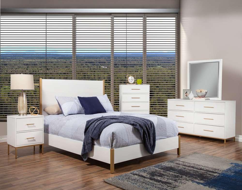Alpine Furniture - Madelyn Queen Panel Bed - 2010-01Q view 8