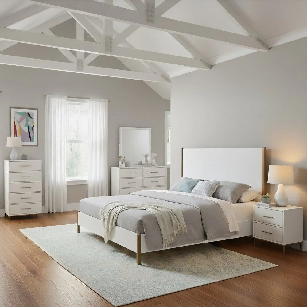 Alpine Furniture - Madelyn Queen Panel Bed - 2010-01Q view 9