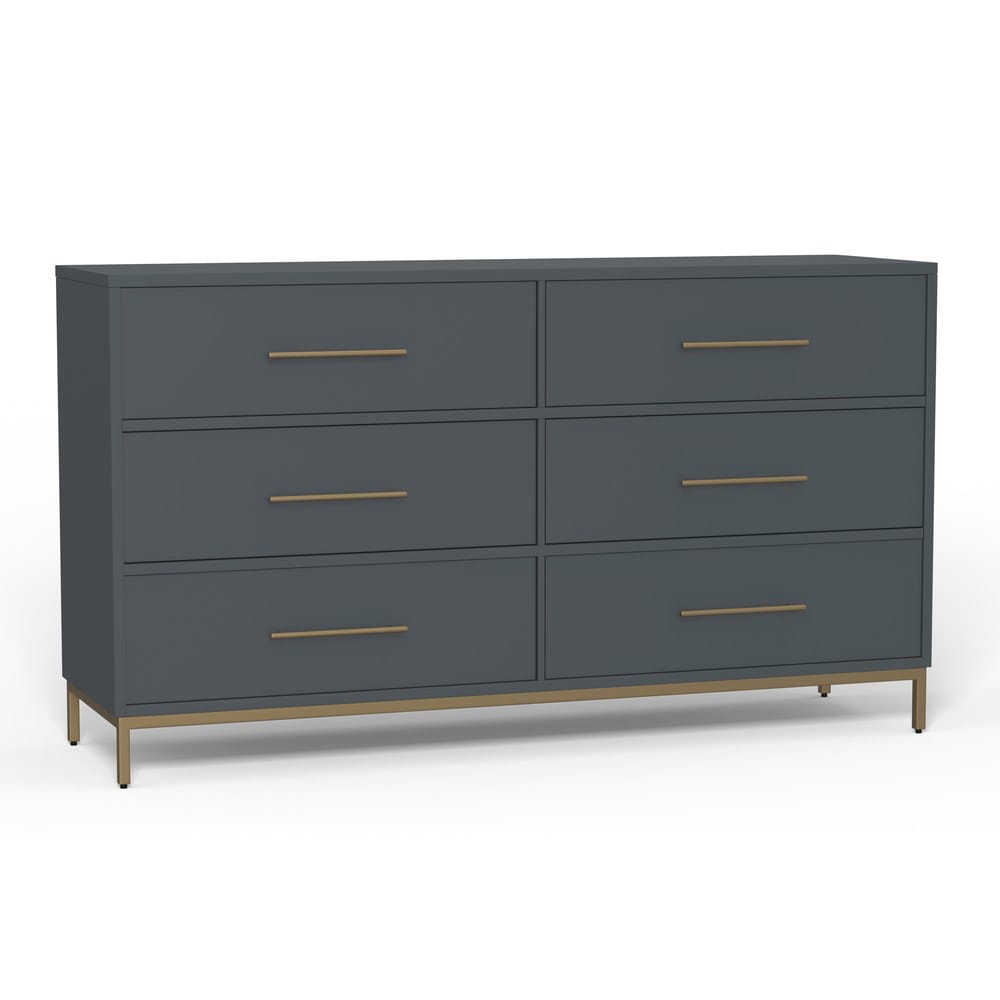 Alpine Furniture - Madelyn Six Drawer Dresser, Slate Gray - 2010G-03 view 1