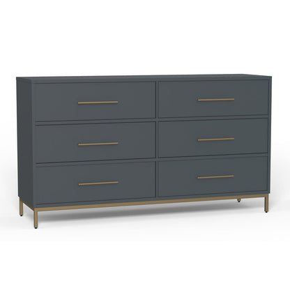 Alpine Furniture - Madelyn Six Drawer Dresser, Slate Gray - 2010G-03 view 1