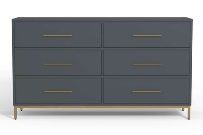 Alpine Furniture - Madelyn Six Drawer Dresser, Slate Gray - 2010G-03 veiw 2