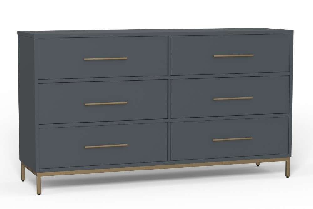 Alpine Furniture - Madelyn Six Drawer Dresser, Slate Gray - 2010G-03 veiw 3