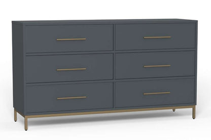 Alpine Furniture - Madelyn Six Drawer Dresser, Slate Gray - 2010G-03 veiw 3