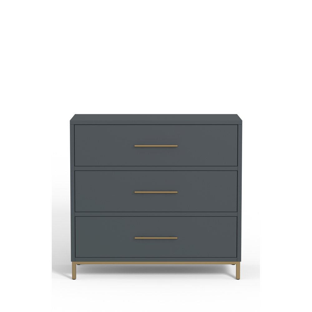 Alpine Furniture - Madelyn Three Drawer Small Chest, Slate Gray - 2010G-04 view 2