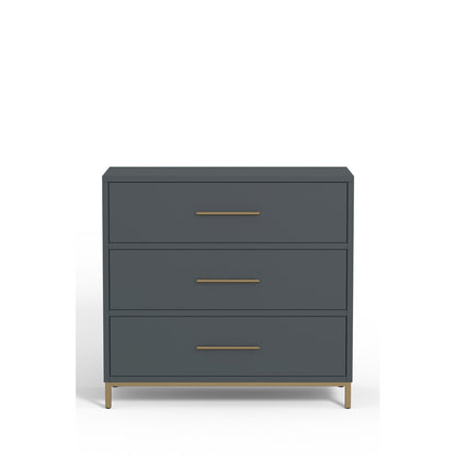Alpine Furniture - Madelyn Three Drawer Small Chest, Slate Gray - 2010G-04 view 2