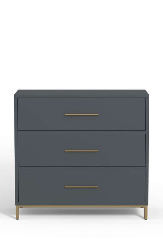 Alpine Furniture - Madelyn Three Drawer Small Chest, Slate Gray - 2010G-04 veiw 2