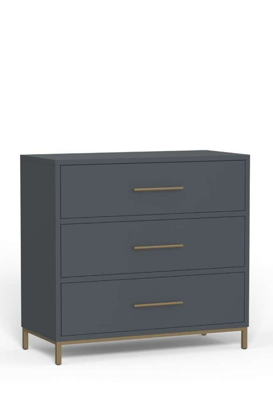 Alpine Furniture - Madelyn Three Drawer Small Chest, Slate Gray - 2010G-04 veiw 3