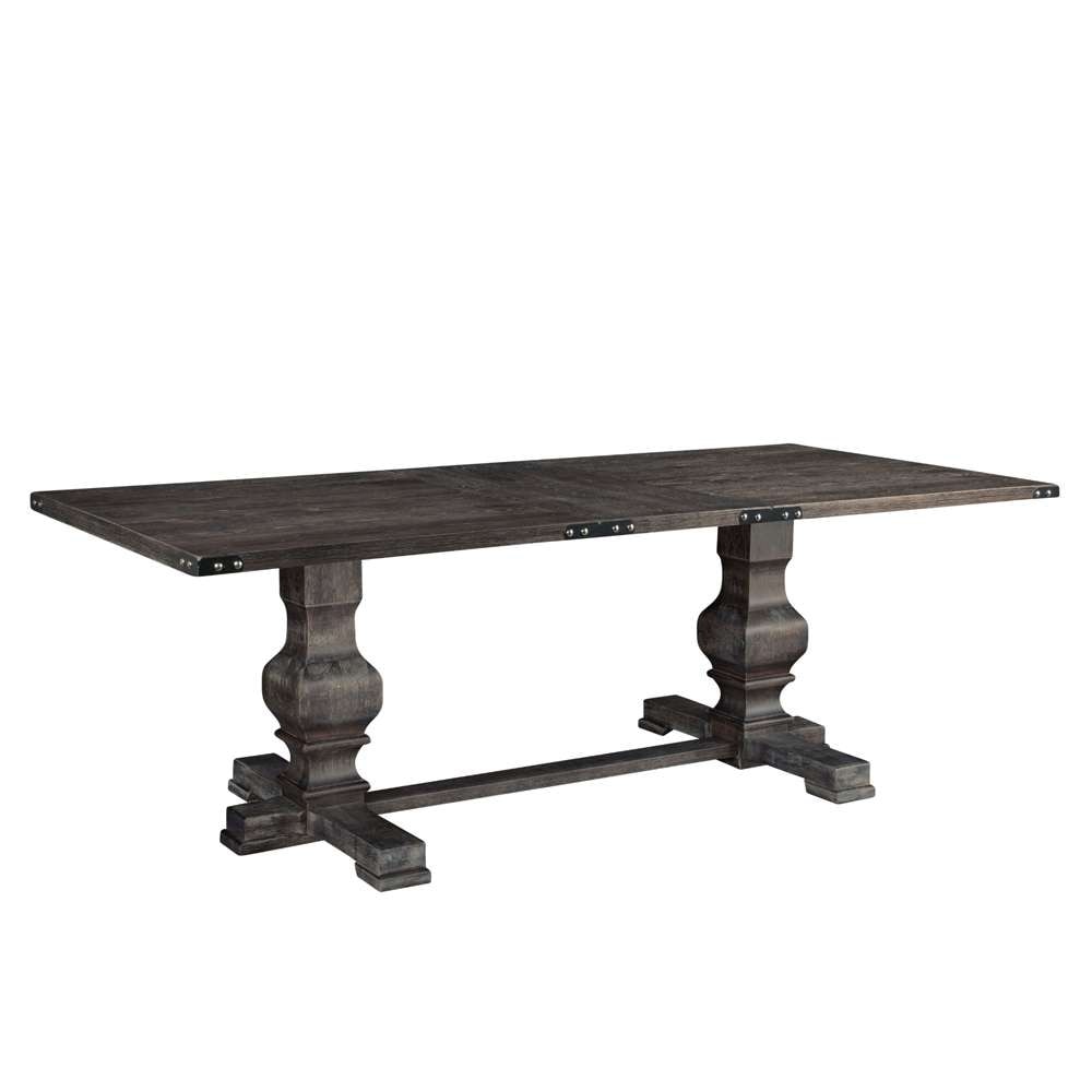 Alpine Furniture - Manchester Trestle Wood Dining Table, Charcoal - 3868CHA-01 veiw 1