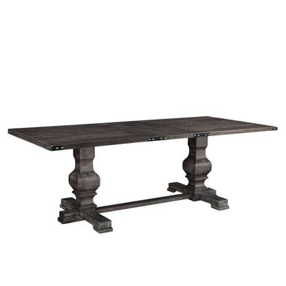 Alpine Furniture - Manchester Trestle Wood Dining Table, Charcoal - 3868CHA-01 veiw 1