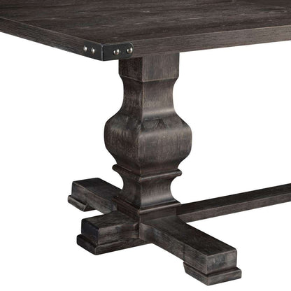 Alpine Furniture - Manchester Trestle Wood Dining Table, Charcoal - 3868CHA-01 veiw 5